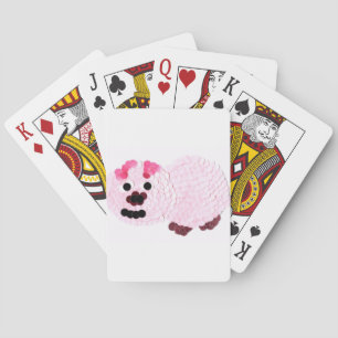 Roze pig speelkaarten