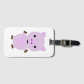 Roze Piggy Bagagelabel (Voorkant (horizontaal))