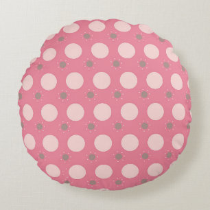 Roze pika Stip cadeaupapier Rond Kussen
