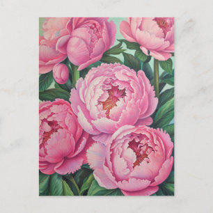 Roze pinda's briefkaart