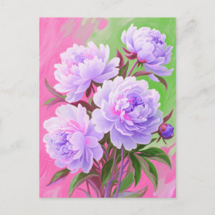 Roze pinda's briefkaart