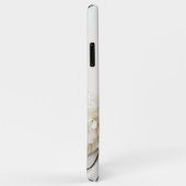 Roze pinda's en witte hydrangea Case-Mate iPhone case (Achterkant/rechts)