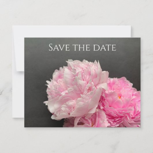 Roze pinda's met tekstruimte save the date (Voorkant)