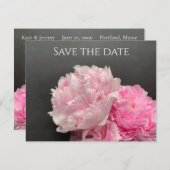 Roze pinda's met tekstruimte save the date (Voorkant / Achterkant)