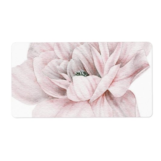 Roze pinda's, romantisch, bruiloft, , shabby, chic etiket (Voorkant)