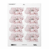 Roze pinda's, romantisch, bruiloft, , shabby, chic etiket (Full Sheet)