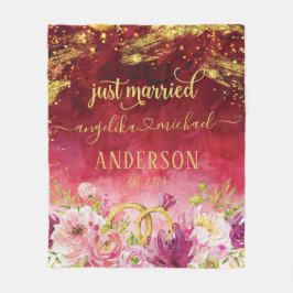 Roze pinda's Weddenschap Ring Red Gold, alleen get Fleece Deken