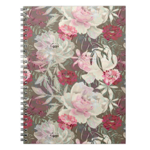 Roze pinkroze roze roze bloem tuinbouquet notitieboek