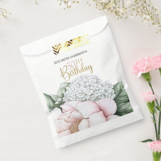 Roze Pioen Bloem 50e Verjaardag  Bedankzakje