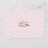 Roze Pioen Bloem Bruiloft Wishing Well Kaarten (Achterkant)