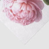 Roze Pioen Bloem Dragonfly Franse Postmark Craft Tissuepapier (Detail)