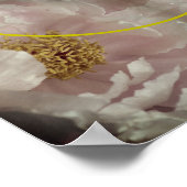 Roze Pioen Bloem Frame Maak Je Eigen Foto Poster (Hoek)