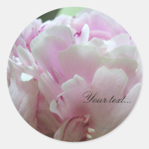 Roze Pioen Bloemen Bruiloft Uitnodiging Seals Ronde Sticker