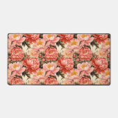 roze pioen bloemmotief bureaumat (Voorkant)