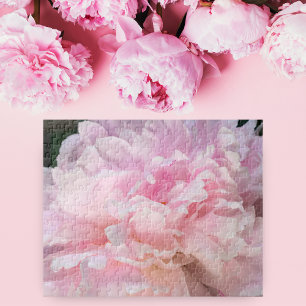 Roze Pioen Bloesem Legpuzzel
