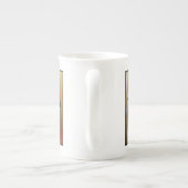 Roze Pioen Boeket Bone China Mok (Achterkant)