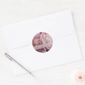 Roze pioen bruiloft Sticker (Envelop)