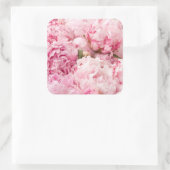 Roze Pioen Bruiloft Stickers (Tas)