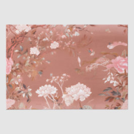 Roze Pioen Chinoiserie Tissue Papier