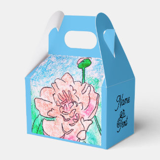 Roze Pioen Favor Doos Bedankdoosjes