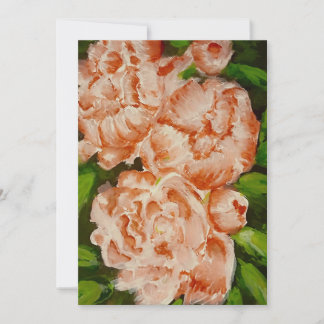 Roze Pioen Feestdagenkaart