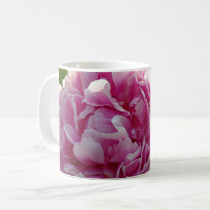 Roze Pioen foto huisje boerderij bloementuin Koffiemok