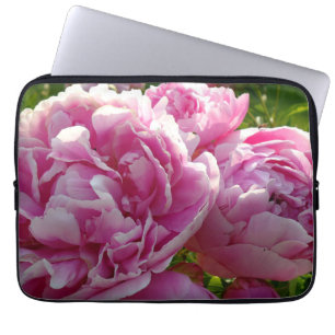 Roze Pioen foto huisje boerderij bloementuin Laptop Sleeve