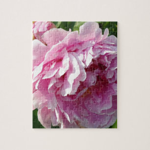 Roze Pioen foto huisje boerderij bloementuin Legpuzzel
