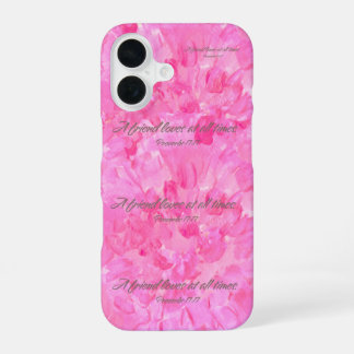 Roze Pioen iPhone Hoes - Een vriend die altijd lie 16 Hoesje