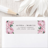 Roze Pioen Koppel Namen Etiket (Insitu)