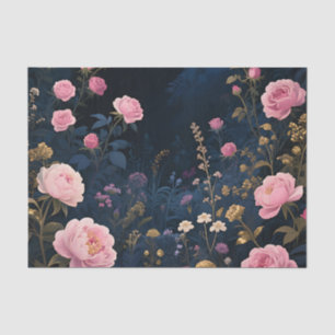 Roze Pioen Middennacht Tuin Bloei Tissuepapier