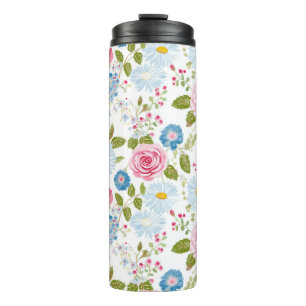 Roze Pioen Patronen Thermosbeker