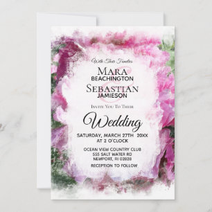 *~* Roze pioen schilderij Artistieke AR1 bruiloft Kaart