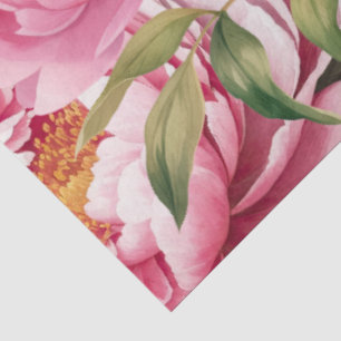 Roze Pioen Tissuepapier
