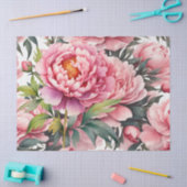 Roze Pioen Tissuepapier (Craft)