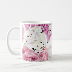 Roze Pioen Witte Tulp Koffiemok
