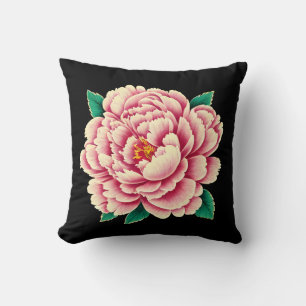 roze pioenbloem kussen