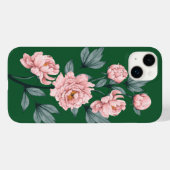 Roze Pioenen Bloemen Bloemen Bloemen Waterverf Case-Mate iPhone Case (Achterkant (horizontaal))