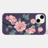 Roze Pioenen Bloemen Bloemen Bloemen Waterverf Case-Mate iPhone Case (Achterkant (horizontaal))