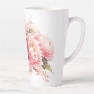 Roze Pioenen Latte Mok