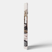  Roze Pioenen Rococo Wedding Crest Case-Mate iPhone Case (Achterkant / Rechts)