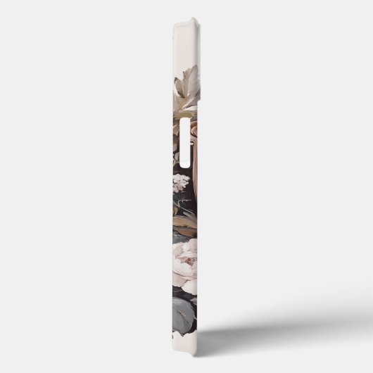  Roze Pioenen Rococo Wedding Crest Case-Mate iPhone Case (Achterkant / Rechts)