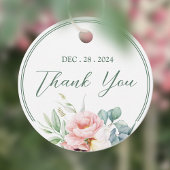 Roze Pioenenbloem bruiloft Bedankjes Labels