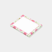 Roze Pioenentuin Post-it® Notes (Schuin)