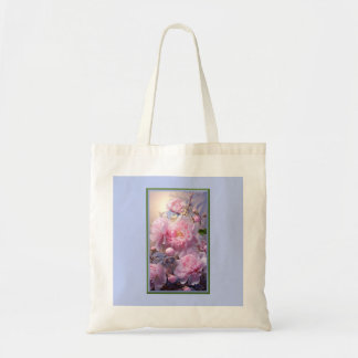 Roze Pioenknoppen en Bloemen Tote Tas