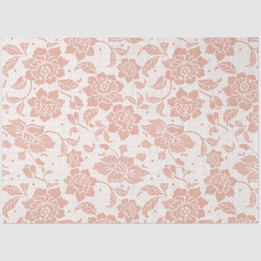 Roze pioenroos bloemenontkoppeling tissuepapier (Voorkant)