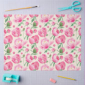 Roze pioenroos florale decoupage tissuepapier (Craft)