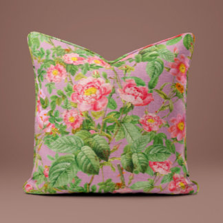 Roze Pioenroos Kussen in Blush Lilac
