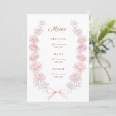 roze pioenroos Menu (Staand voorkant)
