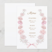 roze pioenroos Menu (Voorkant / Achterkant)